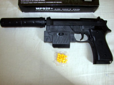 PISTOL AIRSOFT ,BILE 6mm,copie dupa unul real + BONUS 1000 BILE ABS. PROMOTIE. foto