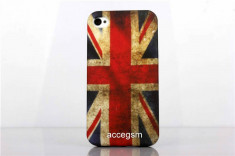 Husa / Carcasa iPhone 5 / 5s Retro Steag UK Marea Britanie - calitate superioara foto