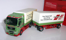 Herpa MAN TGX Spedition WANDT container cu remorca 1:87 foto