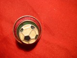 Insigna Rusia -Fotbal ,d= 1,8cm ,metal si email