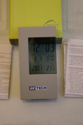 Ceas desteptator pentru birou, cu termometru de birou / interior - ARCO 1288.07 foto