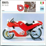 403 Foto Motociclism - BIMOTA 906 - TESI 1D - ITALIA -1990 -pe verso date tehnice in franceza -dim.138X138 mm -starea ce se vede