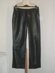 PANTALONI PIELE NATURALA NEAGRA 42 foto