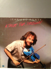 JEAN LUC PONTY - A TASTE FOR PASSION (1979 /WARNER BROS) - DISC VINIL/VINYL/JAZZ foto