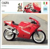 407 Foto Motociclism - CAGIVA 125 MITO - ITALIA -1991 -pe verso date tehnice in franceza -dim.138X138 mm -starea ce se vede