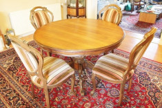Set masa cu patru scaune Rococo foto