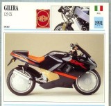 420 Foto Motociclism -GILERA 125 CX - ITALIA -1991 -pe verso date tehnice in franceza -dim.138X138 mm -starea ce se ved