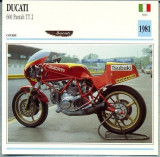 433 Foto Motociclism - DUCATI 600 PANTAH TT 2 - ITALIA -1981 -pe verso date tehnice in franceza -dim.138X138 mm -starea ce se vede