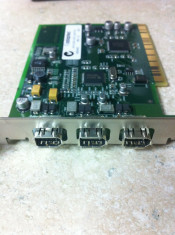 Adaptor PCI la 3x Firewire Dell Adaptec IEEE1394 FireWire Controller foto