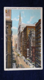 Washington street - Looking east from Welles street Chicago - circulata 1928