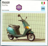 405 Foto Motociclism - PIAGGIO 50 CM3 SFERA -SCOOTER - ITALIA -1991 -pe verso date tehnice in franceza -dim.138X138 mm -starea ce se vede