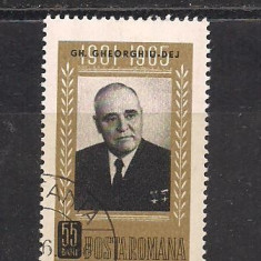 No(03)timbre-Romania 1966-L.P.623-Gh.Gheorghiu Dej-serie stampilata