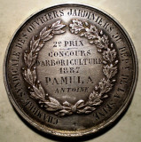 5.160 MEDALIE FRANTA LOCUL II CONCURS ARBORICULTURA 1887 ARGINT 30,3g/40mm, Europa