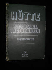 Hutte-manualul inginerului/fundamente(an 1995) foto