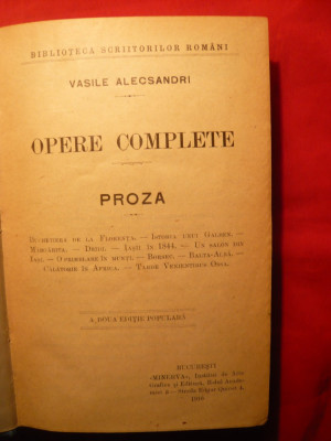 V.Alecsandri- Opere Complete ed.1910 si C.Negruzzi -Proza -Ed.1905 foto