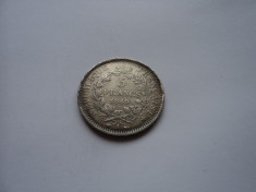 5 francs / franci 1849 Franta, argint foto