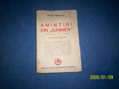 AMINTIRI DIN JUNIMEA - IACOB NEGRUZZI -1939 foto