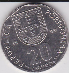 Portugalia 20 escudos 1999 foto