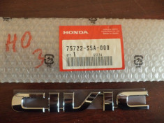 EMBLEMA SPATE &amp;quot;CIVIC&amp;quot; HONDA CIVIC 2005-ORIGINALA-75722S5A000 foto