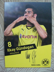 FOTBAL - POZA CU AUTOGRAF, ILKAY GUNDOGAN, BORUSSIA DORTMUND foto