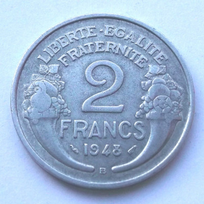 G2. FRANTA 2 FRANCS FRANCI 1948 B STARE FOARTE BUNA ** foto