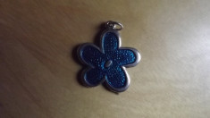 Medalion/pandantiv floare albastra foto