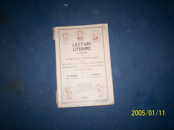 LECTURI LITERARE IN PROZA R PETRE,I CRETU