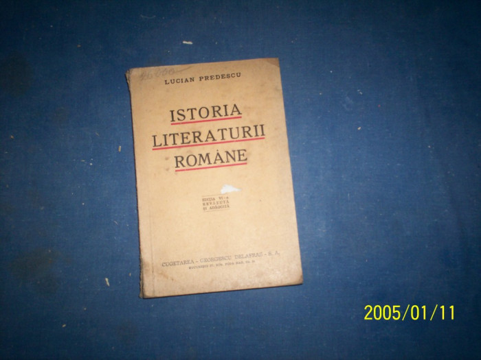 ISTORIA LITERATURII ROMANE LUCIAN PREDESCU/1946