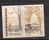 No(03)timbre-Romania 1966-L.P.640-Ziua marcii postale romanesti-serie stampilata