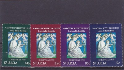 Pictura religioasa ,imprimata ,Craciun 70 ,St Lucia. foto
