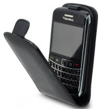 Husa neagra piele flip Blackberry 9700, Cu clapeta