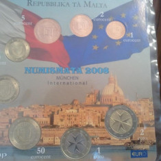 Malta - set 8 monede Euro 2008, necirculate, 100 euro + taxele postale, discutii pe forum