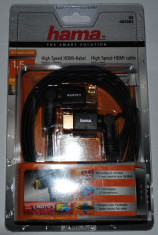 Cablu HDMI 3D de 1.5 m HAMA | Mufe Rotative | Mufe Aurite | Super Claritate | Compatibil PS2/PS3/PS4/XBOX/Wii/TV 3D foto