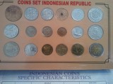 Indonezia - Set 18 monede necirculate, Coins Set Indonesian Republic, 100 euro + taxele postale, doua fotografii de prezentare, discutii pe forum, Asia