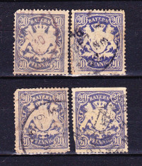 Timbre BAYERN 1888-1900 // 57 = STEMA DE ARME, CENTRU IN RELIEF, (Wz.4) foto