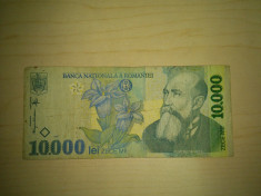 Bancnota 10000 lei 1999 foto