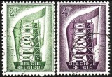 Belgia 1956 - Yv.no.994-5 stampilat europa cept