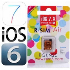 Cartela SIM Gevey R-Sim Air RGKNSE pentru deblocare decodare unlock un lock ORICE RETEA Apple iPhone 4S iOS 7 NOUA ORIGINALA foto