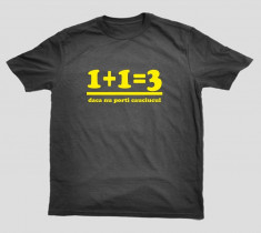Tricou 1+1=3 | Funny Tshirts cadouri foto