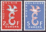 Belgia 1958 - Yv.no.1064-5 neuzat,guma originala,perfecta stare europa-cept