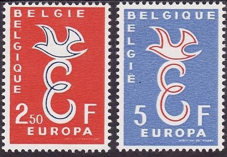 Belgia 1958 - Yv.no.1064-5 neuzat,guma originala,perfecta stare europa-cept