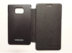 Husa Samsung Galaxy S2 I9100 Flip Cover Negru !!! Folie de protectie pentru display CADOU !!! foto