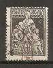 TIMBRE 101a, ROMANIA, 1921, ASISTENTA SOCIALA, 25 BANI, CURIOZITATE, PATA ALBA/CERC LA STANGA FETEI, CURIOZITATE SPECTACULOASA EXTREM DE RARA, EROARE, Altele