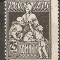 TIMBRE 101n, ROMANIA, 1921, ASISTENTA SOCIALA, 25 BANI, CURIOZITATE, PERFORATIE LIPSA PE LATURILE ORIZONTALE, EROARE, ERORI