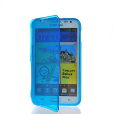 Husa flip transparenta Samsung Galaxy Note i9220 + folie protectie ecran + expediere gratuita