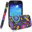 Husa florala silicon samsung galaxy s4 mini i9190 + folie protectie ecran