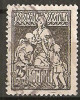 TIMBRE 101c, ROMANIA, 1921, ASISTENTA SOCIALA, 25 BANI, CURIOZITATE, LINIE DE CULOARE SUB TALPA COPILULUI, ECV, RARITATE, RARITATI, EROARE, ERORI, Altele