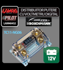 Distribuitor putere cu voltmetru digital TC11-NG06 1buc - TuningAccesorii foto