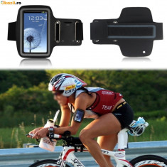 HUSA LG G2 VS980 D802 D803 NEAGRA ARMBAND UNIVERSALA DE AGATAT LA MANA ORIGINALA JEKOD TOC DE PRINS LA BRAT PENTRU ALERGAT SALA BICICLETA +LOCAS CHEIE foto