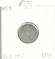 ROMANIA 50 BANI 1910 ARGINT nr3 foto